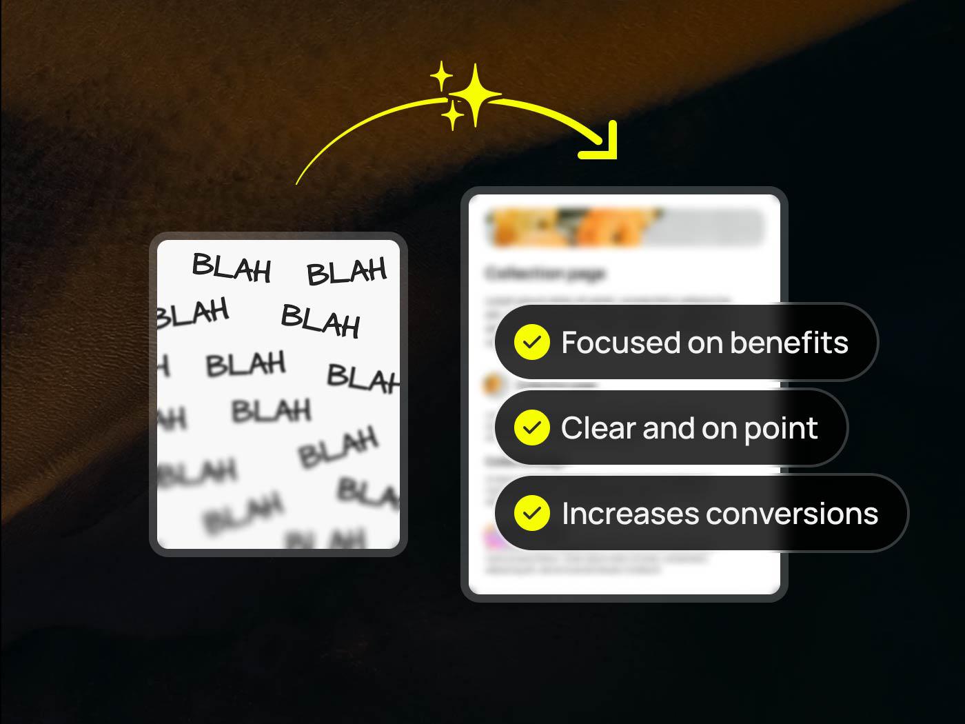 Conversion focused copywriting