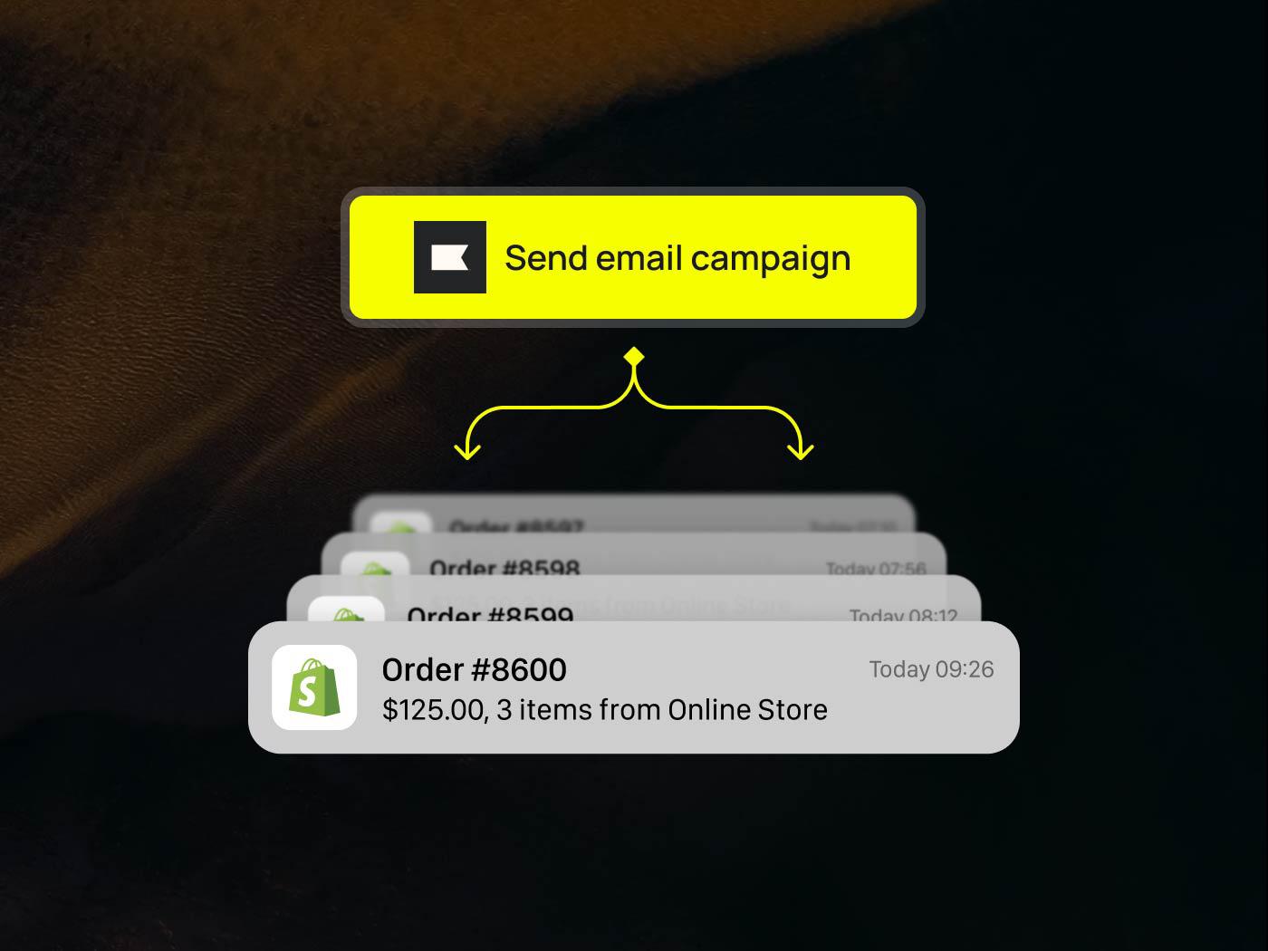 Email campaign orders
