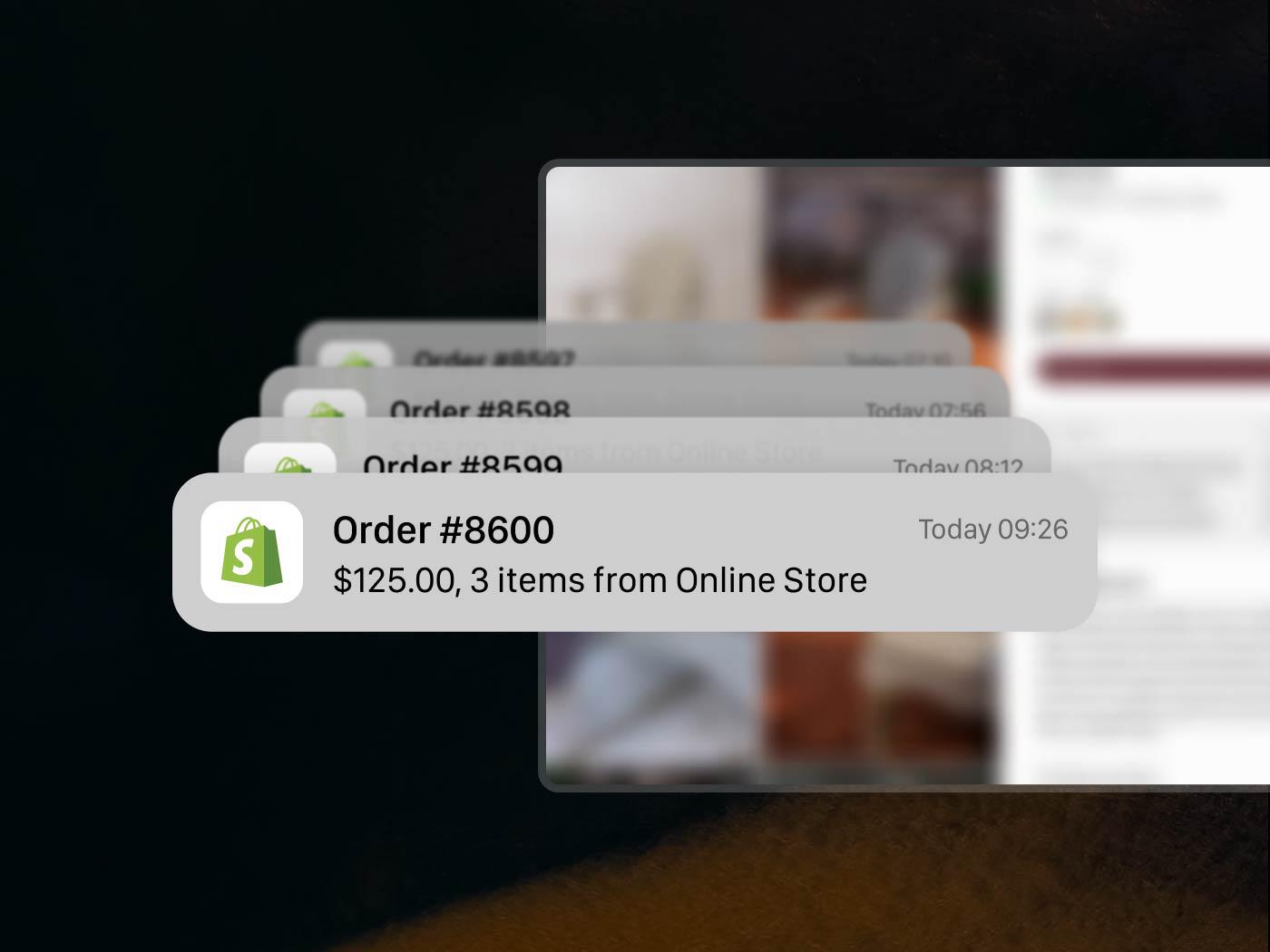 Shopify orders