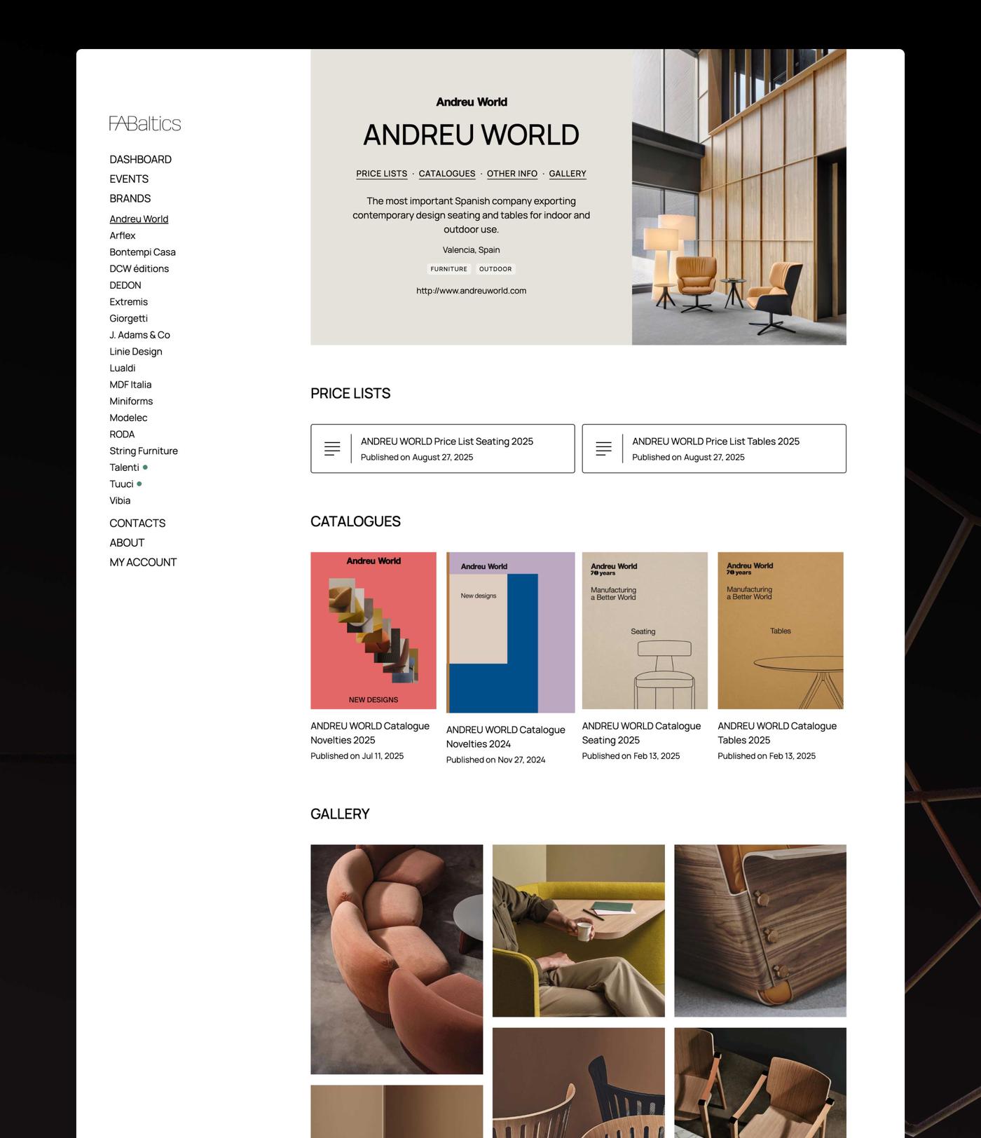 Fabaltics desktop brand page